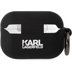 Karl Lagerfeld 3D Logo NFT Choupette Head silikónové puzdro pre Airpods Pro 2, čierne