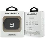 Karl Lagerfeld 3D Logo NFT Choupette Head silikónové puzdro pre AirPods Pro 3, čierne