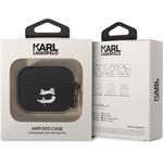Karl Lagerfeld 3D Logo NFT Choupette Head silikónové puzdro pre Airpods Pro, čierne
