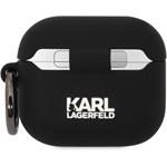 Karl Lagerfeld 3D Logo NFT Karl a Choupette silikónové puzdro pre AirPods 3, čierne
