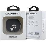 Karl Lagerfeld 3D Logo NFT Karl and Choupette silikónové puzdro pre AirPods 4, čierne