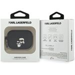 Karl Lagerfeld 3D Logo NFT Karl and Choupette silikónové puzdro pre AirPods Pro 3, čierne