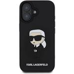 Karl Lagerfeld 3D Rubber Ikonik kryt pre iPhone 16, čierny