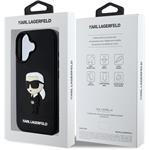 Karl Lagerfeld 3D Rubber Ikonik kryt pre iPhone 16, čierny