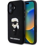 Karl Lagerfeld 3D Rubber Ikonik kryt pre iPhone 16, čierny