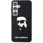 Karl Lagerfeld 3D Rubber Ikonik kryt pre Samsung Galaxy S24, čierny