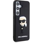 Karl Lagerfeld 3D Rubber Ikonik kryt pre Samsung Galaxy S24, čierny