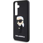 Karl Lagerfeld 3D Rubber Ikonik kryt pre Samsung Galaxy S24, čierny