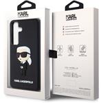 Karl Lagerfeld 3D Rubber Ikonik kryt pre Samsung Galaxy S24, čierny