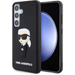 Karl Lagerfeld 3D Rubber Ikonik kryt pre Samsung Galaxy S24, čierny