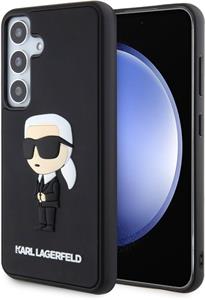 Karl Lagerfeld 3D Rubber Ikonik kryt pre Samsung Galaxy S24, čierny