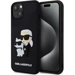 Karl Lagerfeld 3D Rubber Karl a Choupette kryt pre iPhone 14, čierny