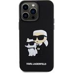 Karl Lagerfeld 3D Rubber Karl a Choupette kryt pre iPhone 15 Pro Max, čierny