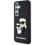 Karl Lagerfeld 3D Rubber Karl and Choupette kryt pre Samsung Galaxy S24, čierny