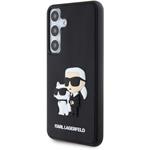 Karl Lagerfeld 3D Rubber Karl and Choupette kryt pre Samsung Galaxy S24+, čierny