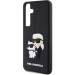 Karl Lagerfeld 3D Rubber Karl and Choupette kryt pre Samsung Galaxy S24+, čierny
