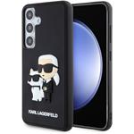 Karl Lagerfeld 3D Rubber Karl and Choupette kryt pre Samsung Galaxy S24, čierny