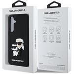 Karl Lagerfeld 3D Rubber Karl and Choupette kryt pre Samsung Galaxy S24 FE, čierny