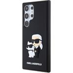 Karl Lagerfeld 3D Rubber Karl and Choupette kryt pre Samsung Galaxy S24 Ultra, čierny