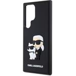 Karl Lagerfeld 3D Rubber Karl and Choupette kryt pre Samsung Galaxy S24 Ultra, čierny