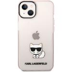 Karl Lagerfeld Choupette Logo zadný kryt pre iPhone 14 Plus, ružový