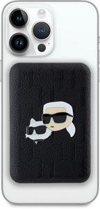 Karl Lagerfeld Embossed K&CH Heads, 5000mAh,  MagSafe powerbanka, čierna