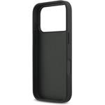 Karl Lagerfeld Fixed Glitter Metal Ikonik kryt pre iPhone 17 Pro, čierny