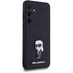 Karl Lagerfeld Fixed Glitter Metal Ikonik kryt pre Samsung Galaxy A35 5G, čierny