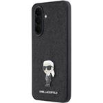 Karl Lagerfeld Fixed Glitter Metal Ikonik kryt pre Samsung Galaxy A37, čierny