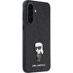 Karl Lagerfeld Fixed Glitter Metal Ikonik kryt pre Samsung Galaxy A37, čierny