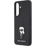 Karl Lagerfeld Fixed Glitter Metal Ikonik kryt pre Samsung Galaxy A37, čierny