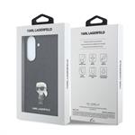 Karl Lagerfeld Fixed Glitter Metal Ikonik kryt pre Samsung Galaxy A37, čierny