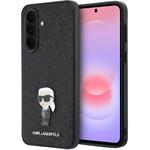Karl Lagerfeld Fixed Glitter Metal Ikonik kryt pre Samsung Galaxy A37, čierny
