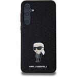 Karl Lagerfeld Fixed Glitter Metal Ikonik kryt pre Samsung Galaxy A55 5G, čierny