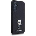 Karl Lagerfeld Fixed Glitter Metal Ikonik kryt pre Samsung Galaxy A55 5G, čierny