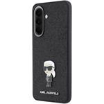 Karl Lagerfeld Fixed Glitter Metal Ikonik kryt pre Samsung Galaxy A57, čierny