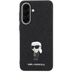 Karl Lagerfeld Fixed Glitter Metal Ikonik kryt pre Samsung Galaxy A57, čierny