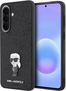 Karl Lagerfeld Fixed Glitter Metal Ikonik kryt pre Samsung Galaxy A57, čierny