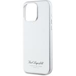 Karl Lagerfeld Grained PU Hotel RSG kryt pre iPhone 15 Pro Max, sivý