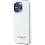 Karl Lagerfeld Grained PU Hotel RSG kryt pre iPhone 15 Pro, sivý