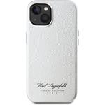 Karl Lagerfeld Grained PU Hotel RSG kryt pre iPhone 15, sivý