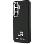 Karl Lagerfeld Grained PU Leather K&CH Heads Magnetic kryt pre Samsung Galaxy S26, čierny