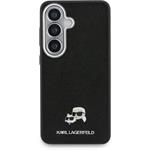 Karl Lagerfeld Grained PU Leather K&CH Heads Magnetic kryt pre Samsung Galaxy S26+, čierny