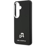 Karl Lagerfeld Grained PU Leather K&CH Heads Magnetic kryt pre Samsung Galaxy S26, čierny