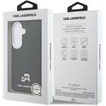 Karl Lagerfeld Grained PU Leather K&CH Heads Magnetic kryt pre Samsung Galaxy S26, čierny