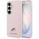 Karl Lagerfeld Grained PU Leather K&CH Heads Magnetic kryt pre Samsung Galaxy S26+, ružový