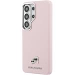 Karl Lagerfeld Grained PU Leather K&CH Heads Magnetic kryt pre Samsung Galaxy S26 Ultra, ružový