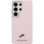 Karl Lagerfeld Grained PU Leather K&CH Heads Magnetic kryt pre Samsung Galaxy S26 Ultra, ružový