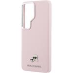 Karl Lagerfeld Grained PU Leather K&CH Heads Magnetic kryt pre Samsung Galaxy S26 Ultra, ružový