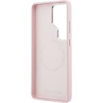 Karl Lagerfeld Grained PU Leather K&CH Heads Magnetic kryt pre Samsung Galaxy S26 Ultra, ružový